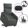 Zvedací masážní polohovací křeslo textil [3206710] (Barva Černá)