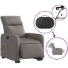 Elektrické zvedací masážní polohovací křeslo textil [3206727] (Barva Tmavě šedá)