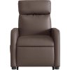 Zvedací masážní polohovací křeslo umělá kůže [3206759] (Barva Šedá)