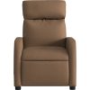 Masážní polohovací křeslo textil [374179] (Barva Tmavě hnědá)
