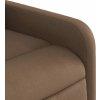 Masážní polohovací křeslo textil [374179] (Barva Tmavě hnědá)