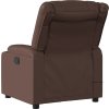 Masážní polohovací křeslo umělá kůže [374125] (Barva Hnědá)