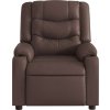Masážní polohovací křeslo umělá kůže [374125] (Barva Hnědá)