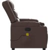 Masážní polohovací křeslo umělá kůže [374125] (Barva Hnědá)