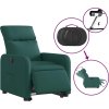 Elektrické zvedací polohovací křeslo textil [3206723] (Barva Tmavě zelená)