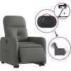 Elektrické zvedací polohovací křeslo textil [3206814] (Barva Tmavě šedá)