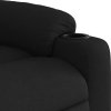 Elektrické zvedací polohovací křeslo textil [3206581] (Barva Černá)