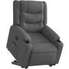 Elektrické zvedací polohovací křeslo textil [3206581] (Barva Černá)
