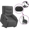 Elektrické zvedací polohovací křeslo textil [3206581] (Barva Černá)