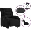 Elektrické zvedací polohovací křeslo textil [3206581] (Barva Černá)