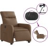 Elektrické polohovací křeslo textil [3206685] (Barva Hnědá)
