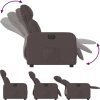 Elektrické polohovací křeslo textil [3206685] (Barva Hnědá)