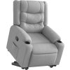 Zvedací polohovací křeslo textil [3206574] (Barva Tmavě šedá)