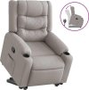 Zvedací polohovací křeslo textil [3206574] (Barva Tmavě šedá)