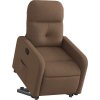 Zvedací polohovací křeslo textil [3206799] (Barva Hnědá)