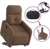 Zvedací polohovací křeslo textil [3206799] (Barva Hnědá)