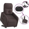 Zvedací polohovací křeslo textil [3206799] (Barva Hnědá)