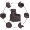 Zvedací polohovací křeslo textil [3206799] (Barva Hnědá)