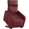 Zvedací polohovací křeslo umělá kůže [3206754] (Barva Červená)