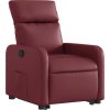 Zvedací polohovací křeslo umělá kůže [3206754] (Barva Červená)