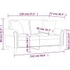2místná pohovka s polštáři 120 cm samet [3200936] (Barva Tmavě šedá)