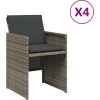 Zahradní židle s poduškami 4 ks polyratan [364938] (Barva Mix béžová)
