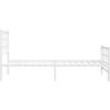 Kovový rám postele s hlavovým a nožním čelem 80 x 200 cm [355619] (Barva Bílá)