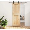 Posuvné dveře s kováním 70 x 210 cm masivní borové dřevo [3203128]