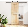 Posuvné dveře s kováním 70 x 210 cm masivní borové dřevo [3203070]