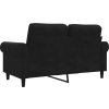 2místná pohovka 120 cm samet [359524] (Barva Černá)