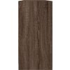 Knihovna s dvířky 204 x 37 x 75 cm kompozitní dřevo [3206537] (Barva Hnědý dub)