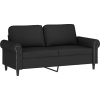 2dílná sedací souprava s polštáři samet [3202235] (Barva Černá)
