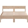 Postel bez matrace voskově 140 x 190 cm masivní borovice [842766] (Barva Přírodní)
