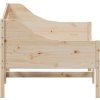 Válenda bez matrace voskově 80 x 200 cm masivní borovice [842826] (Barva Přírodní)