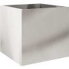 Truhlík stříbrný 49 x 47 x 46 cm pozinkovaná ocel [841559] (Barva Ocel/Černý)
