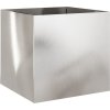 Truhlík stříbrný 49 x 47 x 46 cm pozinkovaná ocel [841559] (Barva Ocel/Černý)