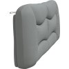 Polštář na čelo postele Hvar 200 cm textil [374616] (Barva Světle šedá)