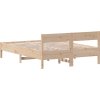 Postel bez matrace 135 x 190 cm masivní borovice [842770] (Barva Přírodní)
