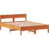 Postel bez matrace 135 x 190 cm masivní borovice [842770] (Barva Přírodní)