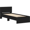 Rám postele s čelem a LED osvětlením 90 x 190 cm [838835] (Barva Černá)