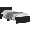 Rám postele s čelem a LED osvětlením 90 x 190 cm [838835] (Barva Černá)