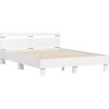 Rám postele s čelem a LED osvětlením 140 x 190 cm [3207560] (Barva Bílá)