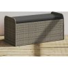 Úložná lavice s poduškou 115 x 51 x 52 cm polyratan [365729] (Barva Hnědá)