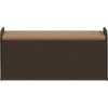 Úložná lavice s poduškou 115 x 51 x 52 cm polyratan [365729] (Barva Hnědá)