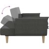 2místná rozkládací pohovka se 2 polštáři textil [375870] (Barva Tmavě šedá)