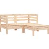 Zahradní pohovka 2místná s podnožkou borovice [838019] (Barva Přírodní borovice)