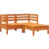 Zahradní pohovka 2místná s podnožkou borovice [838019] (Barva Přírodní borovice)