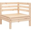 Zahradní pohovka 2místná s podnožkou borovice [838019] (Barva Přírodní borovice)