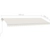 Automatická markýza LED a senzor větru 500 x 300 cm [3069592] (Barva Krémová)
