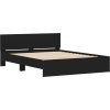 Rám postele s čelem a LED osvětlením 160 x 200 cm [3207596] (Barva Černá)